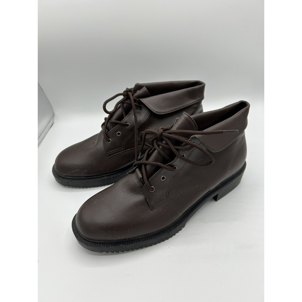 Faded Glory Women's Katina Brown Boots Lace Up Booties Vintage 90's Size 7 1/2